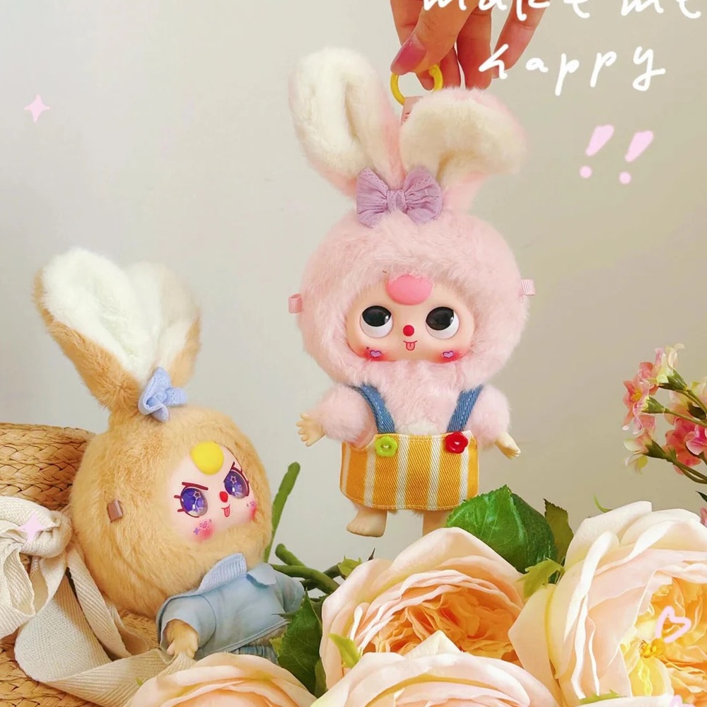 Baby Three Rabbit Macaron Cute Bunny Plush Series Blind Box - Picture 6 of 14